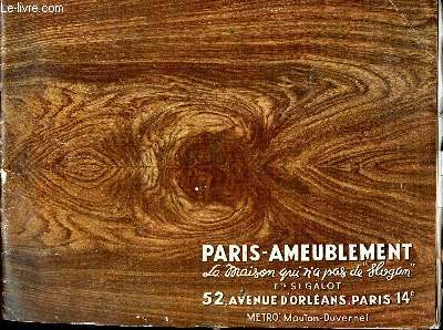 Catalogue de Paris Ameublement
