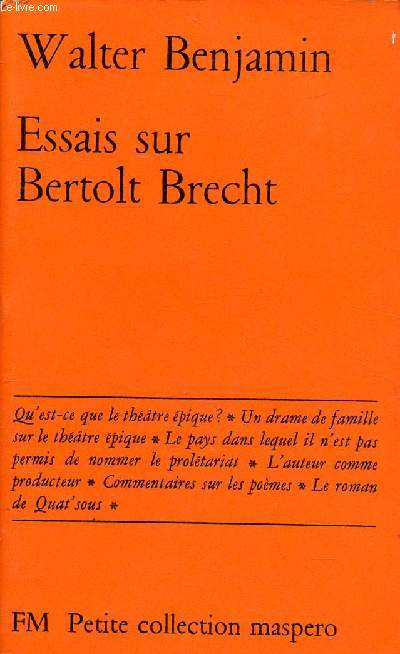 Essais sur Bertolt Brecht