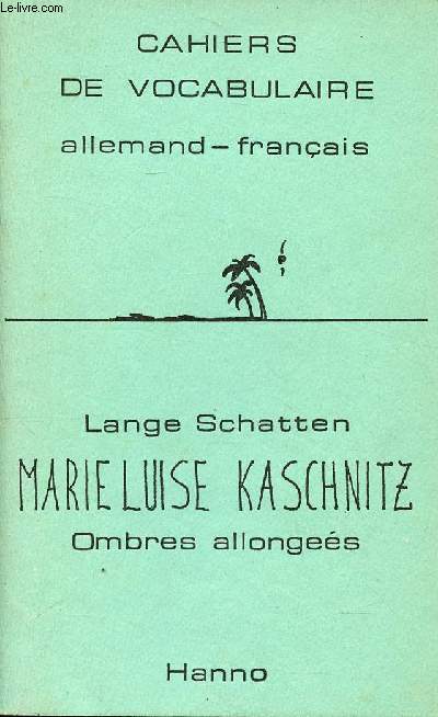 Cahiers de vocabulaire Allemand-Franais Ombres allonges