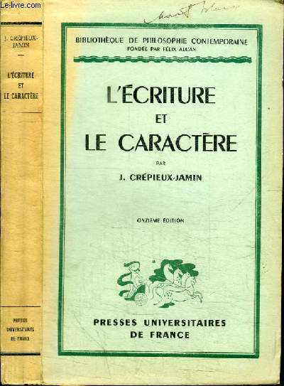 L'ECRITURE ET LE CARACTERE