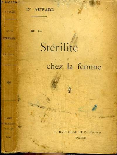 DE LA STERILITE CHEZ LA FEMME