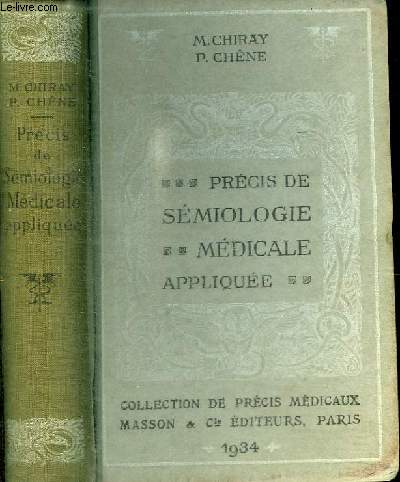 PRECIS DE SEMIOLOGIE MEDICALE APPLIQUEE