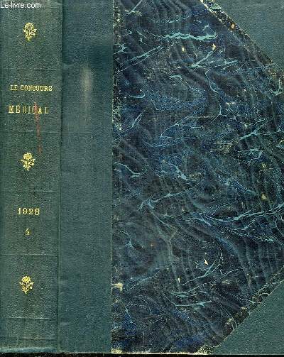 REVUE : LE CONCOURS MEDICAL - GUIDE PRECIS DU PRATICIEN - 1928 - NUMEROS 42 A 53