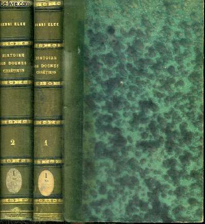MANUEL DE L'HISTOIRE DES DOGMES CHRETIENS - 2 TOMES EN 2 VOLUMES (TOME PREMIER + TOME SECOND)