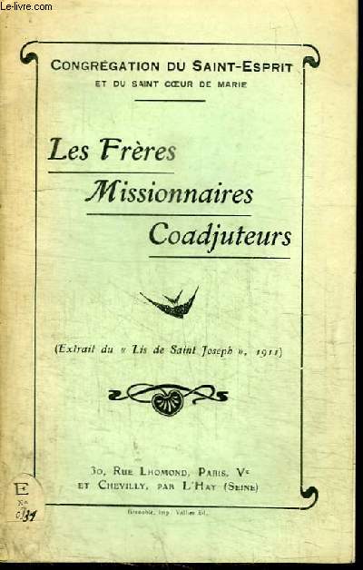 LES FRERES MISSIONNAIRES COADJUTEURS (EXTRAIT DU 