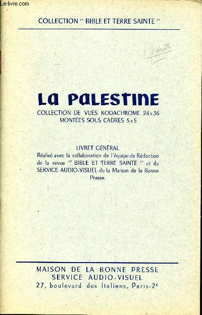 la Palestine Livret gnral Collection Bible en Terre Sainte