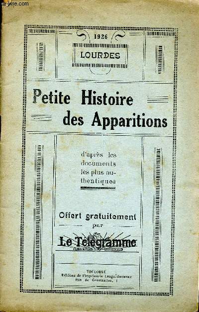 Petite histoire des apparitions