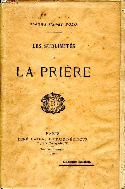 Les sublimits de la prire Onzime dition