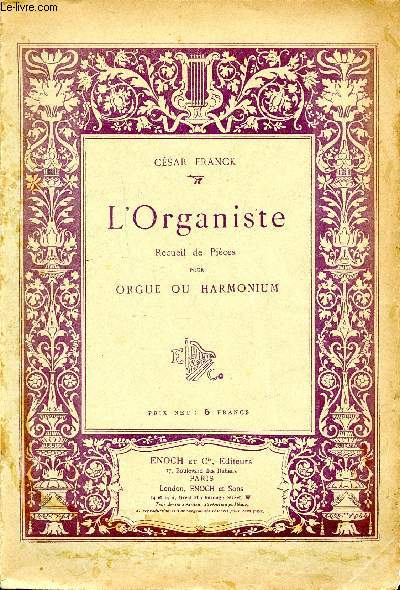 L'organiste Recueil de pices pour orgue ou harmonium