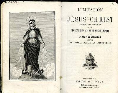L'imitation de Jsus Christ N 921 traduction nouvelle avec des rflexions  la fin de chaque chapitre ouvrage incomplet