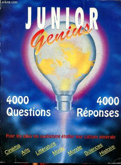 Junior Genius Le livre-jeux des 10-15 ans.