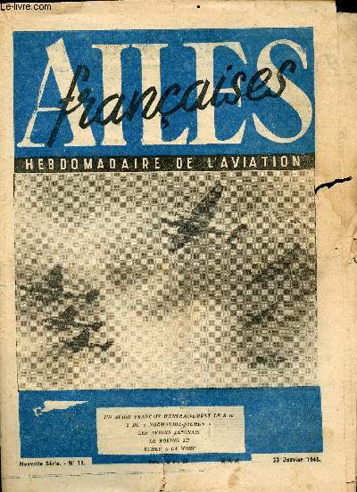 Ailes franaises hebdomadaire de l'aviation N13 du 23 janvier 1945