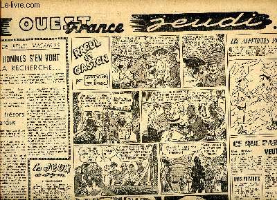 Extrait du journal Ouest France du 12 Aot 1954 Sommaire: Annonces classes, Bourse de Paris...