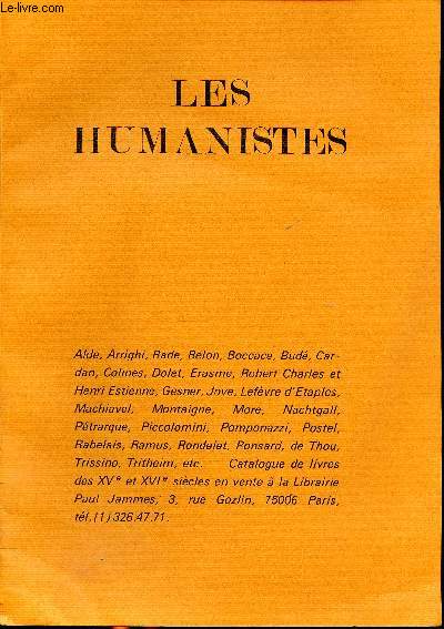 Les humanistes Catalogue 236