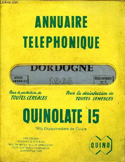 Annuaire tlphonique Dordogne 1968