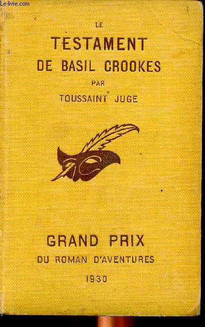 Le testament de Basil Crookes Collection Le masque