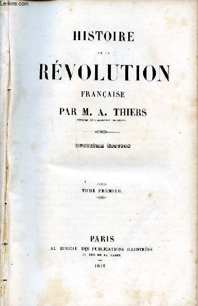 Histoire de la rvolution franaise en 2 tomes 8 dition