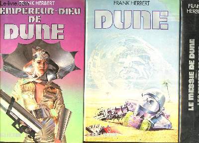 Lot de 3 volumes: Dune; L'empereur Dieu de Dune; Le messie de une suivi de Les enfants de Dune