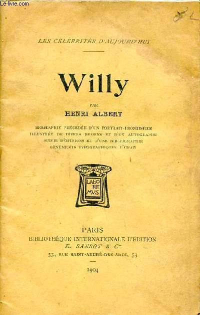Willy Collection Les clbrits d'aujourd'hui