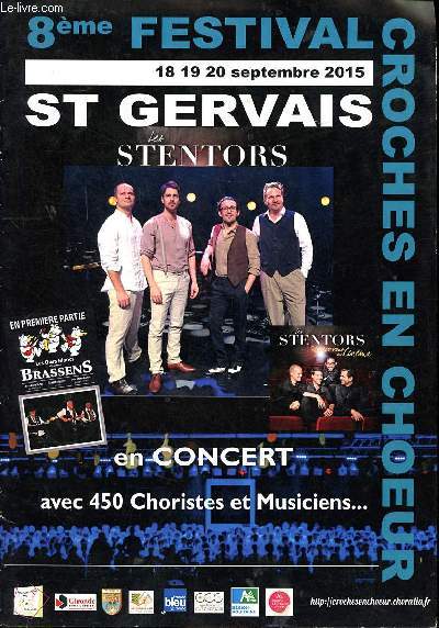 8 festival Croches en choeur St Gervais Les stentors en concert avec 450 choristes et musiciens18 19 et 20 septembre 2015