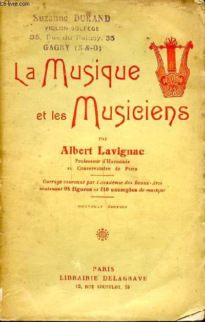 La musique et les musiciens Nouvelle dition