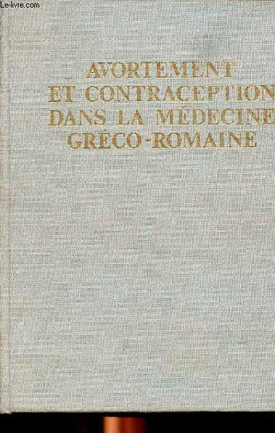 Avortement et contraception dans la mdecine grco-romaine