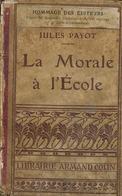 La morale  l'cole Livre de l'lve