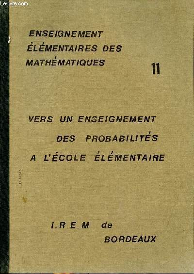 Vers un enseignement des probabilits  l'cole lmentaire