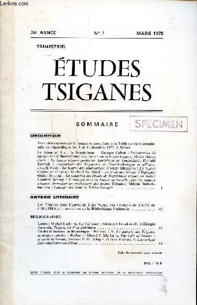 Etudes tsiganes 24 anne N1 Mars 1978