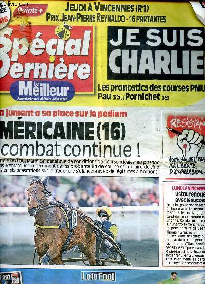 Journal Spcial dernire Le meilleur du mercredi 14 janvier 2015 N9709 La jument  sa place sur le podium