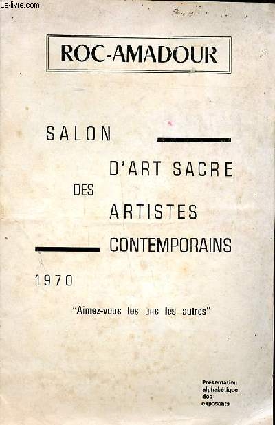 Roc-Amadour Salon d'art sacr des artistes contemporains 1970