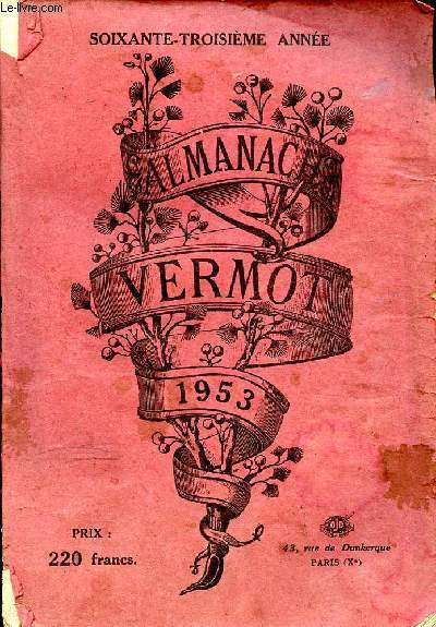 Almanach Vermot 1953 63 anne