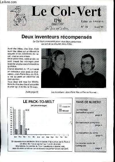 Le col-vert N38 Avril 1992 Deux inventeurs rcompenss