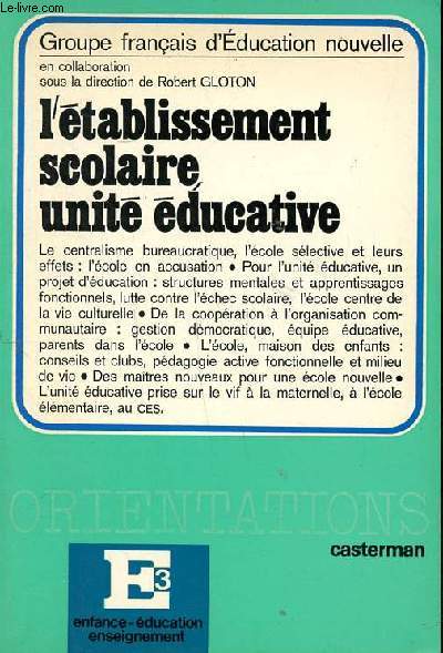 L'tablissement scolaire unit ngative