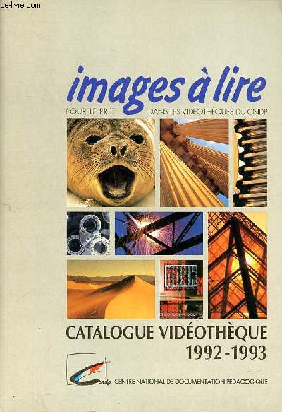 Images  lire catalogue vidothque 1992-1993