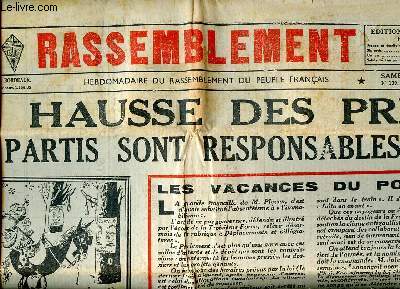 Le Rassemblement N130 du samedi 17 fvrier 1951 La hausse des prix: les partis sont responsables Sommaire: La hausse des prix: les partis sont responsables; Les marionnettes de Staline en France; La carburation de l'alcool ...