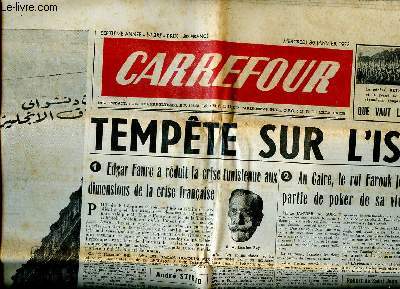 Carrefour N385 du mercredi 30 janvier 1952 Tempte sur l'Islam Sommaire: Voici Paris de l'an 2000; il y a 50 ans le cubisme naissait  Montmartre, au bateau-lavoir ...