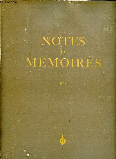 Notes et mmoires N9 Contribution  l'tude sdimentologique des terrains dvoniens du Nord Est de l'Ecosse