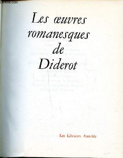 Les oeuvres romanesques de Diderot Collection Galaxies