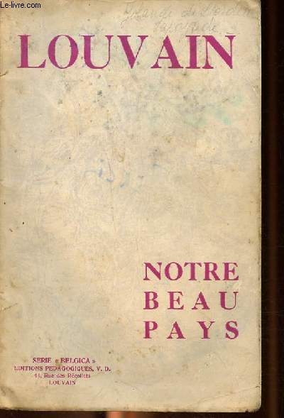 Louvain notre beau pays
