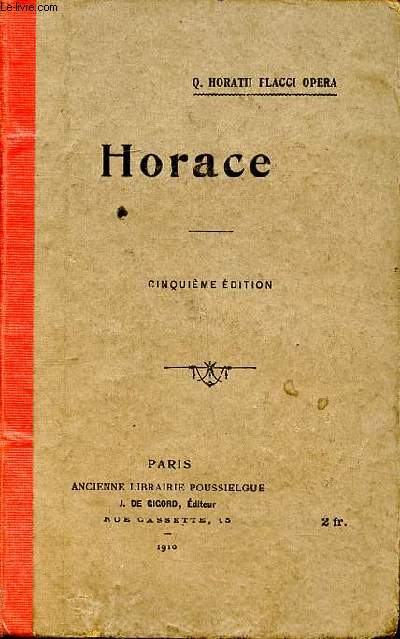Horace Edition classique Cinquime dition