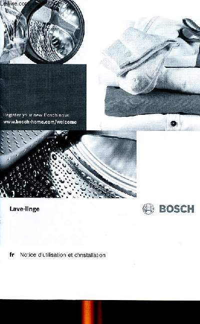 Notice d'utilisation et d'installation d'un lave linge Bosch