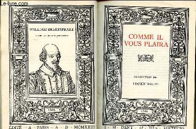 Comme il vous plaira Collection Shakespeare