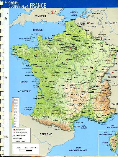 Cartes gographiques de l'Europe occidentale  Amrique du nord & centrale