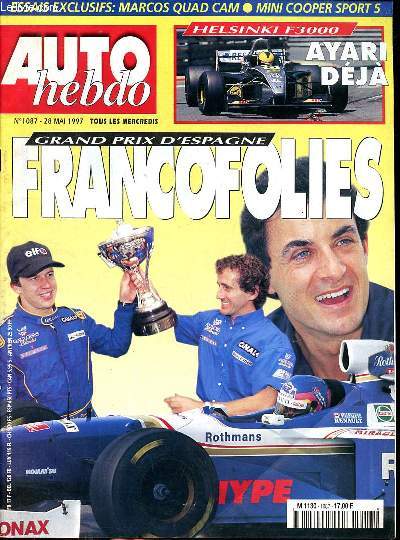 Auto hebdo N1087 du 28 mai 1977 Grand prix d'Espagne Sommaire: Marcos Mantis Quad cam; Honda Prelude 2.2 VTI ATTS; Indianapolis 500 ...