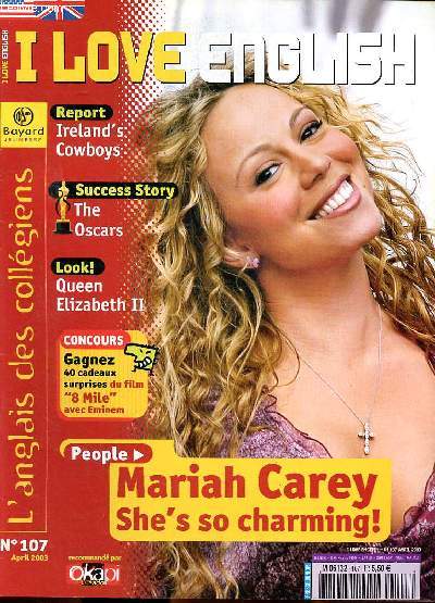 I love english N107 April 2003 Mariah carey She's so charming