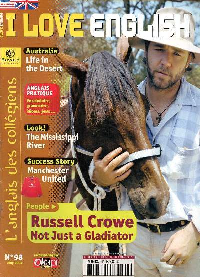 I love english N 98 May 2002 Russell Crowe Not jus a gladiator