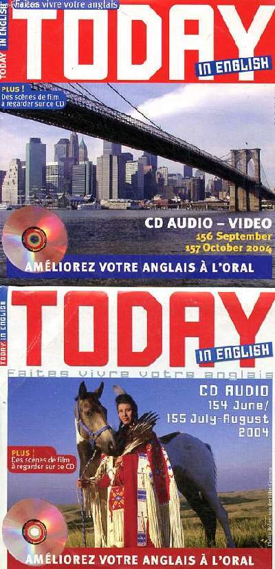 Lot de 18 CD audio du magazine Today in english Faites vivre votre anglais