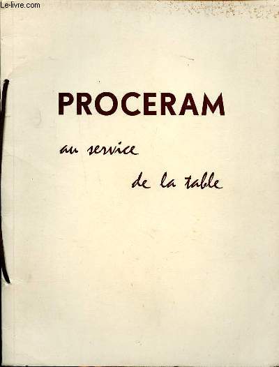 Proceram au service de la table