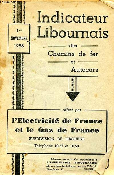 Indicateur libournais des chemins de fer et autocars